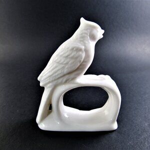 Set of 4 Vintage Ardalt White Fine Porcelain Bird Napkin Ring A Japan (C17)